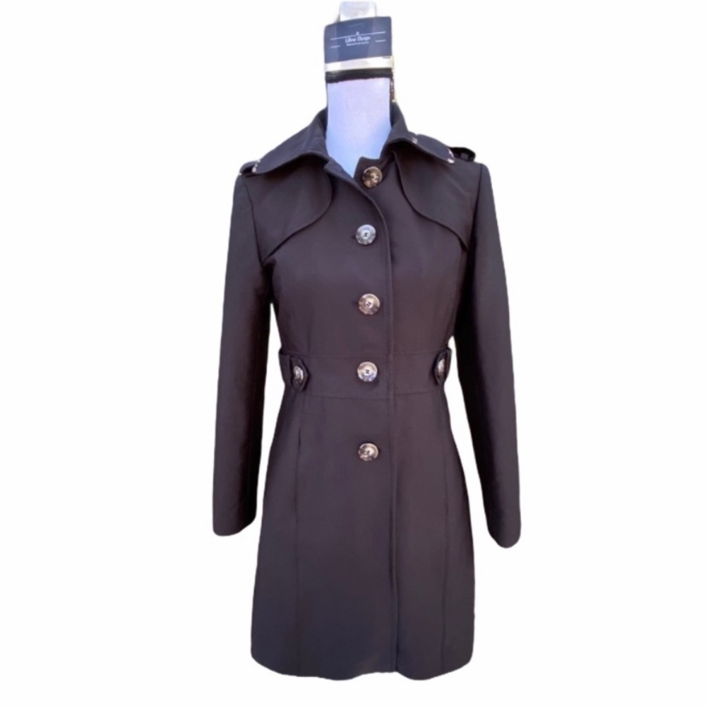 Kenneth Cole Black Trench Coat